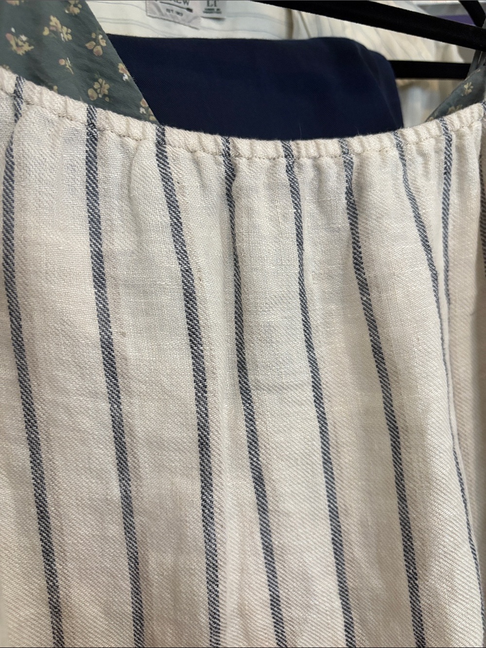 Reformation Linen Striped Cold-Shoulder Maxi Dress - Picture 11 of 11